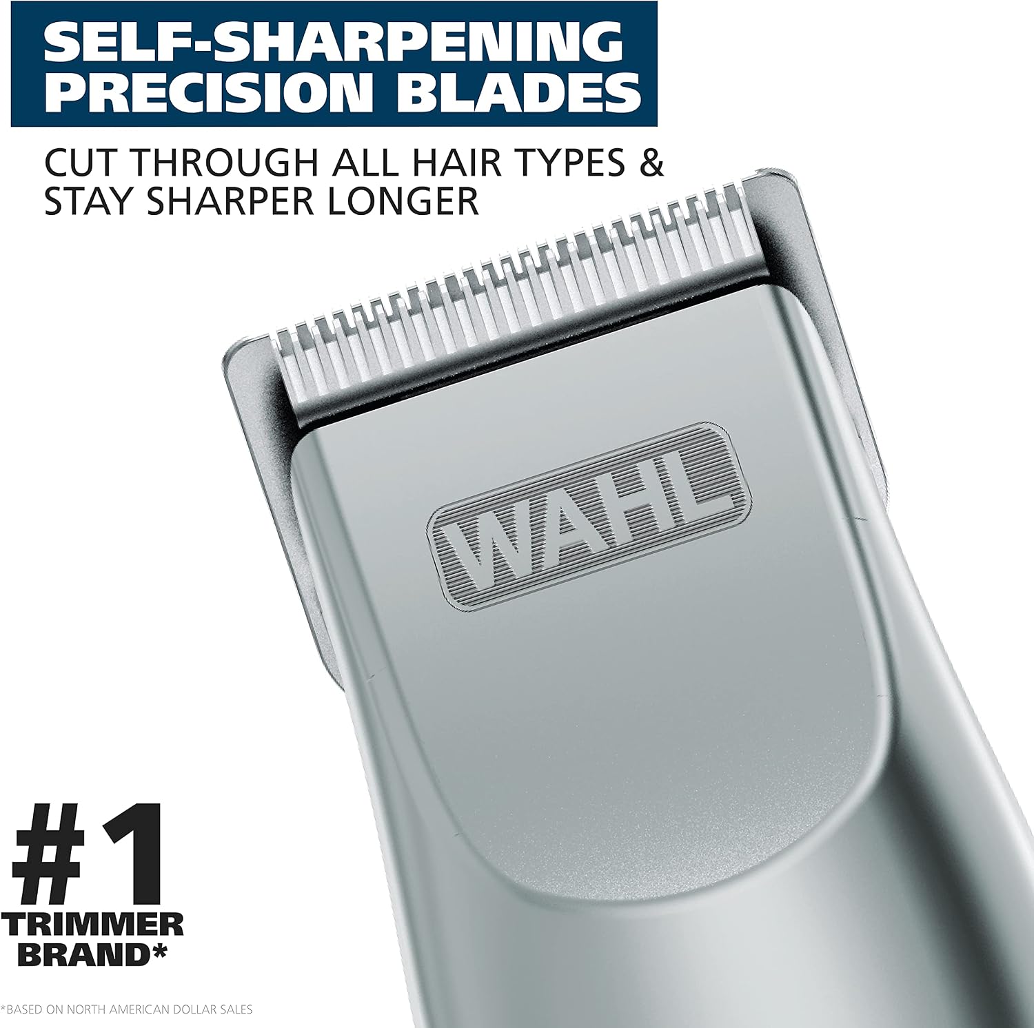 Wahl Groomsman Battery Facial Hair Trimmer for Beard & Mustache Trimming | Cordless Battery Powered Trimmer For Daily Beard & Mustache Trimming, Light Detailing & Body Grooming – Model 9906-717V